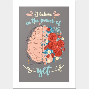 Growth Mindset Positivity Quote Art Posters and Art